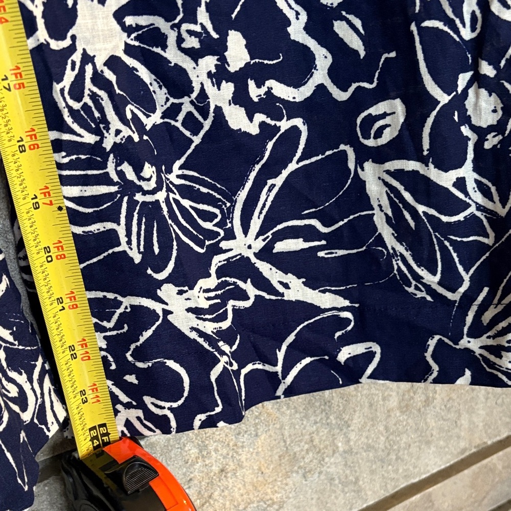 Panama Jack Blue and White Floral Pants - Picture 7 of 8